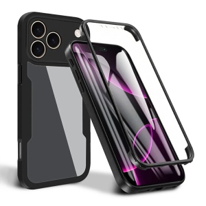 Husa 360° iPhone 17 Pro, SKYDDAR INNOVATION, [Pachet 360°] ColorVerse, set cu sticker, Negru
