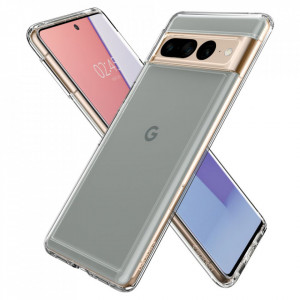 Husa Google Pixel 7 Pro, Spigen Ultra Hybrid - Crystal Clear - Img 6