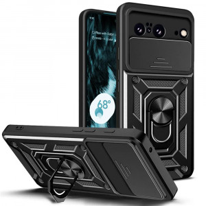 Husa Google Pixel 8 cu inel magnetic, Techsuit CamShield - Negru - Img 1
