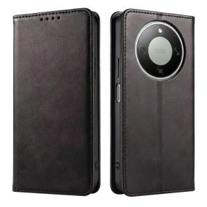 Husa Honor Magic8 Lite, Tip Carte, piele ecologica, Inchidere Magnetica, Slot Card, Smart Classic, Negru