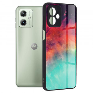 Husa Honor X6a cu sticla securizata, Techsuit Glaze - Fiery Ocean