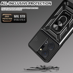 Husa Honor X7a cu inel magnetic, Techsuit CamShield - Negru - Img 4