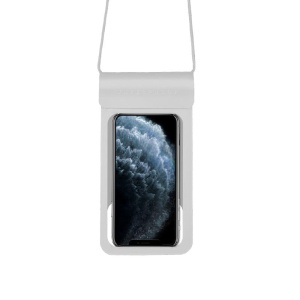Husa Impermeabila Telefon TWC1, Touch Functional, Pana la 6.5 inch, set cu sticker, Argintiu