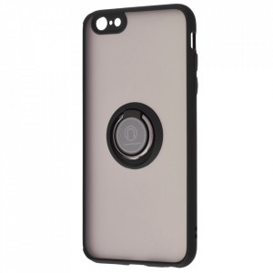 Husă iPhone 6 Plus/ 6s Plus SKYDDAR Glinth+ cu Inel Rotativ 360°, Compatibilitate Magnetică, Absorbție Șocuri, Design Subțire și Elegant - Negru - Img 5