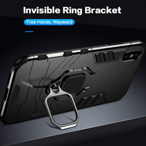 Husa iPhone XS Max cu inel, Techsuit Silicone Shield - Negru - Img 7