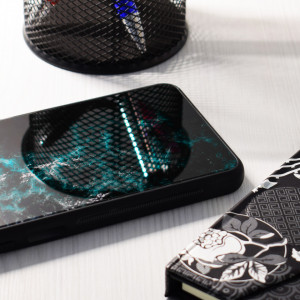 Husa iPhone XS Max cu sticla securizata, Techsuit Glaze - Blue Nebula - Img 3