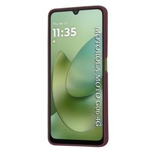 Husa Motorola Moto G06 din Silicon Catifelat, SoftElegance, set cu sticker, Bordo - Img 2