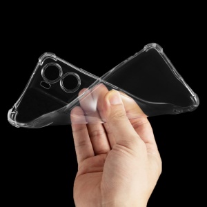Husa Motorola Moto G06 din Silicon Slim, set cu sticker, Shockproof Clear Silicone, Transparenta - Img 5