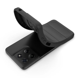 Husa Motorola Moto G15 / G15 Power din Silicon Mat, MagicShield, set cu sticker, Negru - Img 4