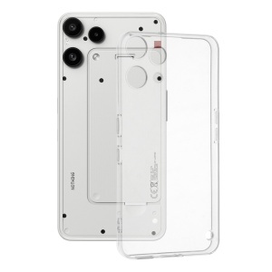 Husa Nothing Phone (3a) Lite din silicon transparent, set cu sticker, ClearGuard, Transparenta