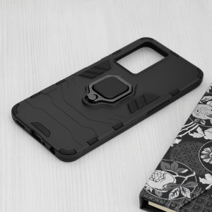 Husa Oppo A57 4G / A57s / OnePlus Nord N20 SE cu inel, Techsuit Silicone Shield - Negru - Img 5