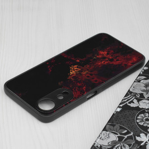 Husa Oppo A58 5G / A78 5G cu sticla securizata, Techsuit Glaze - Red Nebula - Img 3