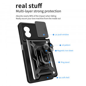 Husa Oppo A58 / A78 cu inel magnetic, Techsuit CamShield - Negru - Img 7