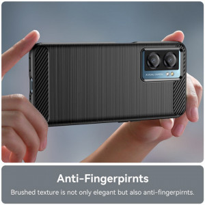 Husa OPPO A77 5G, Techsuit Carbon Silicon - Negru - Img 3