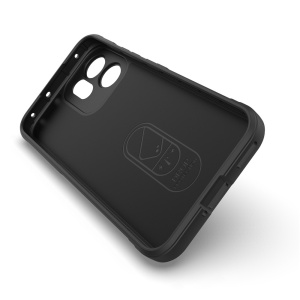 Husa Oppo Reno14 F din Silicon Mat, set cu sticker, Magic Shield, Negru - Img 5