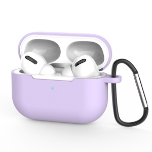 Husa pentru AirPods Pro 3 din silicon, Carabina Prindere, Protectie 360°, Slim, Skyddar Silicone Case, Mov