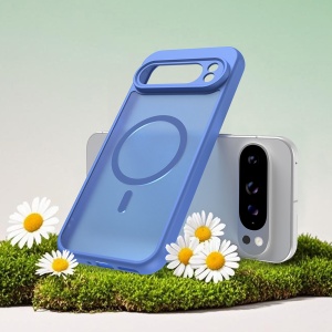 Husa pentru Google Pixel 10 Pro, SKYDDAR INNOVATION, HaloFrost MagSafe II, Antisoc, set cu sticker, Albastru - Img 6