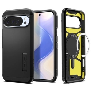 Husa pentru Google Pixel 10 Pro XL, Antisoc, Spigen Tough Armor MagSafe, Negru
