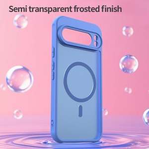Husa pentru Google Pixel 10, SKYDDAR INNOVATION, HaloFrost MagSafe II, Antisoc, set cu sticker, Albastru - Img 4