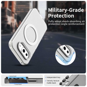 Husa pentru Google Pixel 10a, MagSafe, Antisoc, set cu sticker, CandyCase, Alb - Img 4