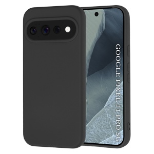 Husa pentru Google Pixel 11 Pro din Silicon Catifelat, Antisoc, set cu sticker, SoftElegance, Negru
