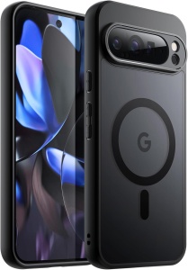 Husa pentru Google Pixel 9 Pro XL, ce Absoarbe Cele mai Aspre Socuri, Skyddar Frosted - Negru - Img 1