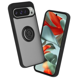 Husa pentru Google Pixel 9 Pro XL, SKYDDAR INNOVATION, Glinth cu Inel Rotativ 360° Magnetic, set cu sticker, Negru - Img 1
