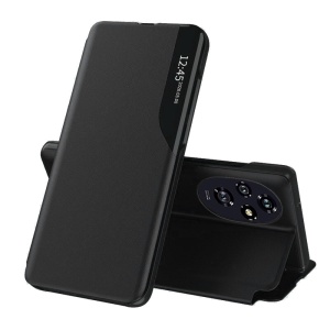 Husa pentru Honor 200 Pro, tip carte, set cu sticker, eFold, Negru