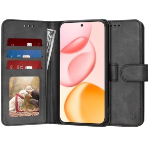 Husa pentru Honor 400, SKYDDAR INNOVATION, Diary Book, tip carte cu Portofel Interior, Antisoc, set cu sticker, Negru