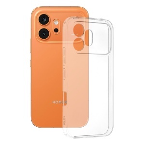 Husa pentru Honor 600 din silicon transparent, set cu sticker, Clear Silicone, Transparenta