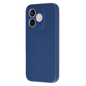 Husa pentru Honor 600 Lite din Silicon Catifelat, Antisoc, set cu sticker, SoftElegance, Bleumarin - Img 2