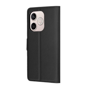 Husa pentru Honor 600 Lite tip Carte, cu Portofel Interior, Finisaje Premium, set cu sticker, Leather Folio, Negru - Img 4