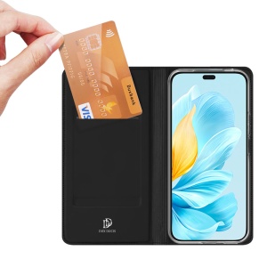 Husa pentru Honor 600 Lite tip Carte Magnetic cu Portofel Interior, set cu sticker, Magskin Book, Negru - Img 4