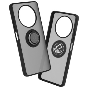 Husa pentru Honor Magic4 Lite, SKYDDAR INNOVATION, Glinth cu Inel Rotativ 360° Magnetic, Negru, set cu sticker  - Img 11