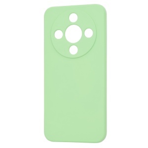 Husa pentru Honor Magic8 Lite, SKYDDAR INNOVATION, din Silicon Catifelat, SoftElegance, set cu sticker, Verde deschis - Img 4