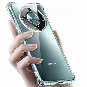 Husa pentru Honor Magic8 Lite, SKYDDAR INNOVATION, Shockproof Clear Silicone, Silicon Slim, set cu sticker, Transparenta - Img 3