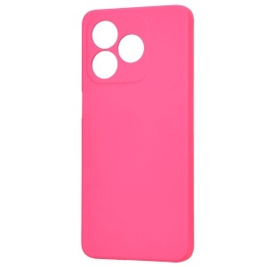 Husa pentru Honor X5c Plus, SKYDDAR INNOVATION, din Silicon Catifelat, SoftElegance, set cu sticker, Fucsia - Img 3