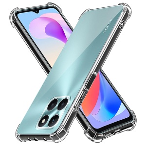 Husa pentru Honor X6a , SKYDDAR INNOVATION, Shockproof Clear din Silicon Slim, Transparenta, set cu sticker