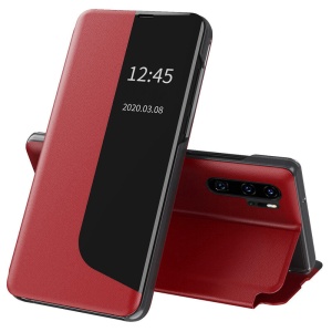 Husa pentru Huawei P30 Pro / P30 Pro New Edition, tip carte, set cu sticker, eFold, Rosu