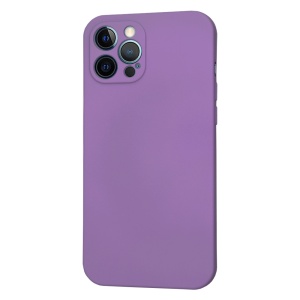Husa pentru iPhone 12 Pro Max din Silicon Catifelat, Protectie Premium, Skyddar SoftElegance MagSafe - Mov - Img 3