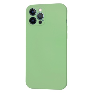 Husa pentru iPhone 12 Pro Max din Silicon Catifelat, Protectie Premium, Skyddar SoftElegance MagSafe - Verde deschis - Img 4