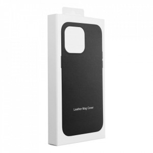 Husa pentru iPhone 13 Pro Max piele ecologica Mag Safe, Skyddar Leather - Negru - Img 6