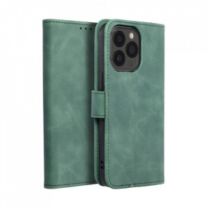 Husa pentru iPhone 13 Pro tip carte magnetic, Skyddar Tender - Verde - Img 6