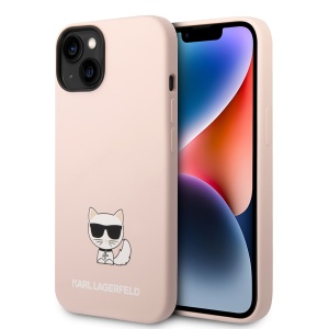 Husa pentru iPhone 14 Plus, Silicone, Karl Lagerfeld, Roz