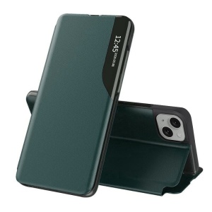 Husa pentru iPhone 15 Plus, tip carte, set cu sticker, eFold, Verde