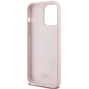 Husa pentru iPhone 15 Pro, Liquid Silicone, Karl Lagerfeld, Roz - Img 7