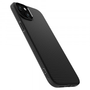 Husa pentru iPhone 15, Spigen Liquid Air - Negru Mat - Img 4