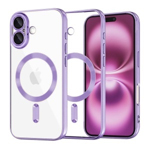 Husa pentru iPhone 16 Plus, SKYDDAR INNOVATION, Luxury Shield Magsafe, Protectie Antisoc, set cu sticker, Mov