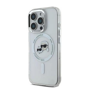 Husa pentru iPhone 16 Pro, Karl Lagerfeld, IML MagSafe, Alb