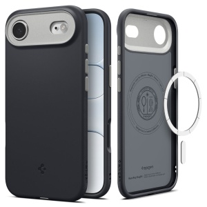 Husa pentru iPhone 17 Air, Caseology Nano Pop Magsafe, Spigen, Negru